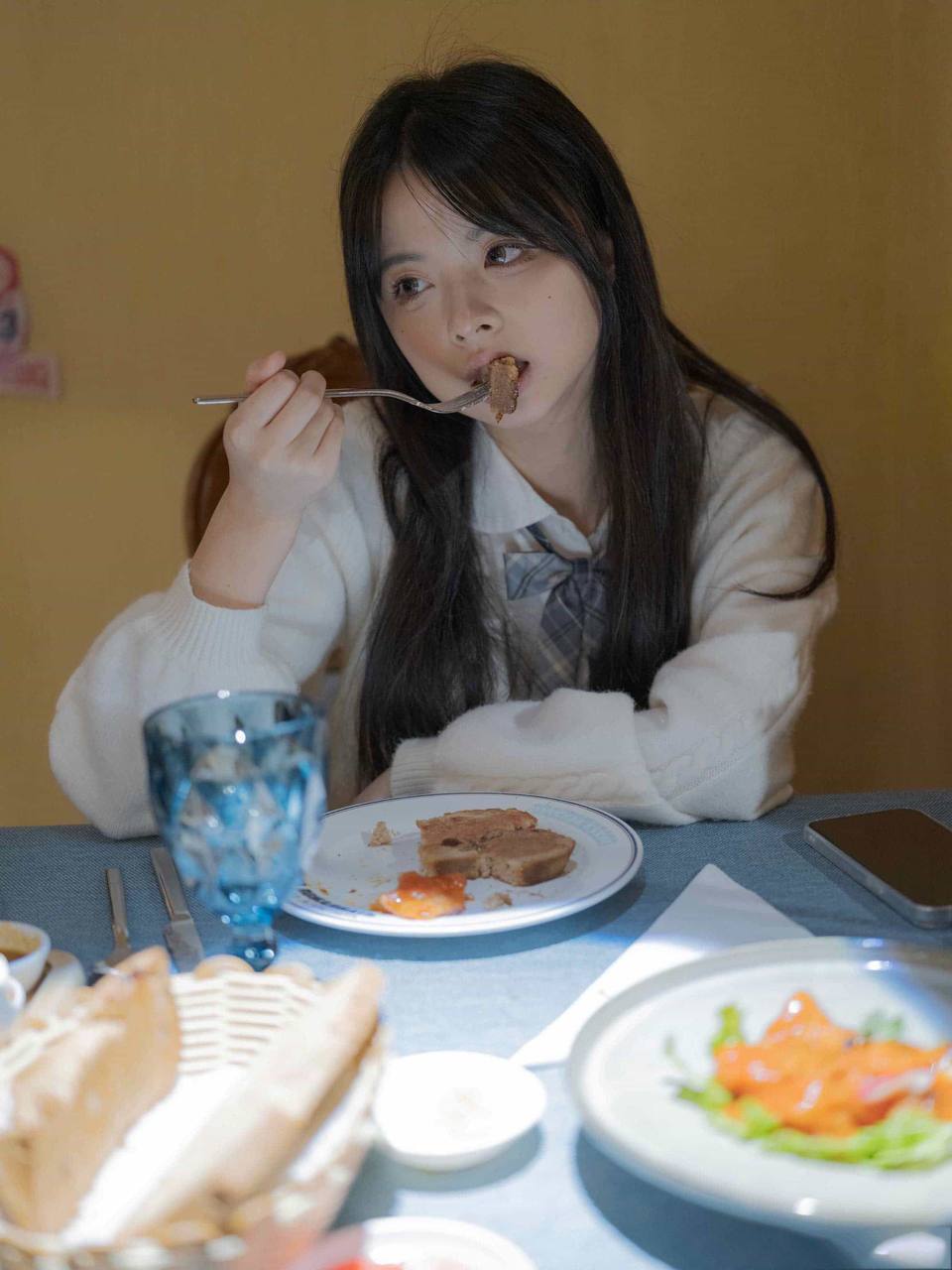 猫耳 白丝 JK 绝对领域《女仆束缚》 1