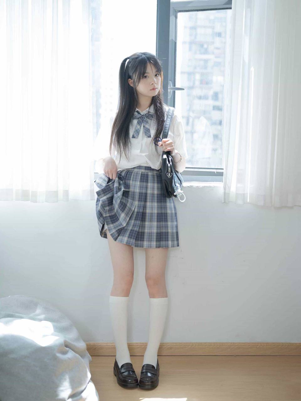 猫耳 白丝 JK 绝对领域《女仆束缚》 2