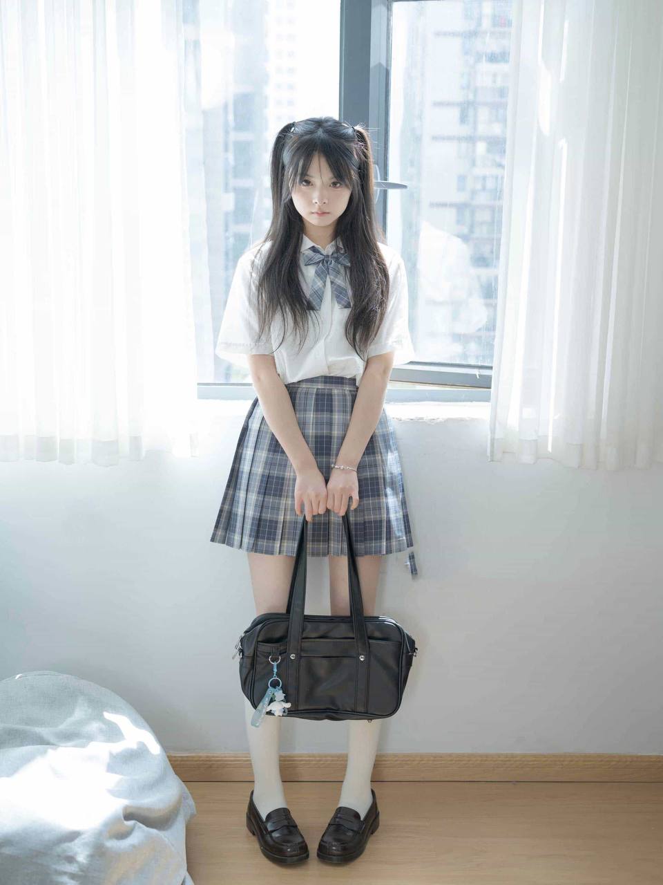 猫耳 白丝 JK 绝对领域《女仆束缚》 2