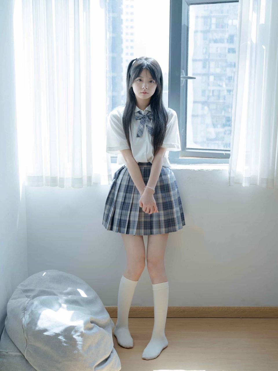猫耳 白丝 JK 绝对领域《女仆束缚》 2