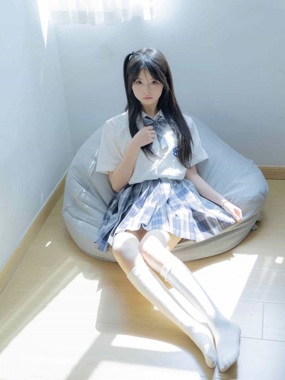 猫耳 白丝 JK 绝对领域《女仆束缚》 3