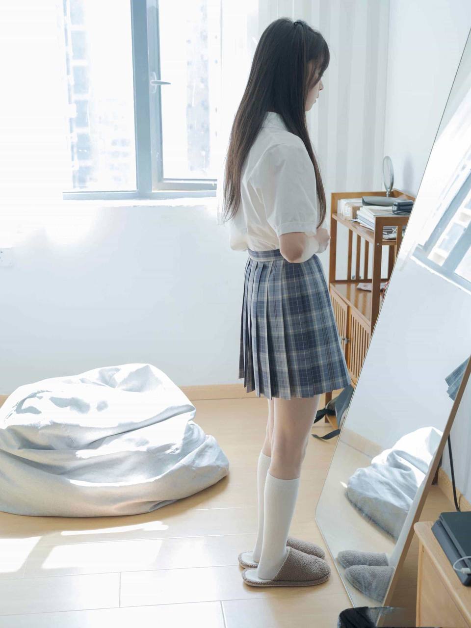 猫耳 白丝 JK 绝对领域《女仆束缚》 3