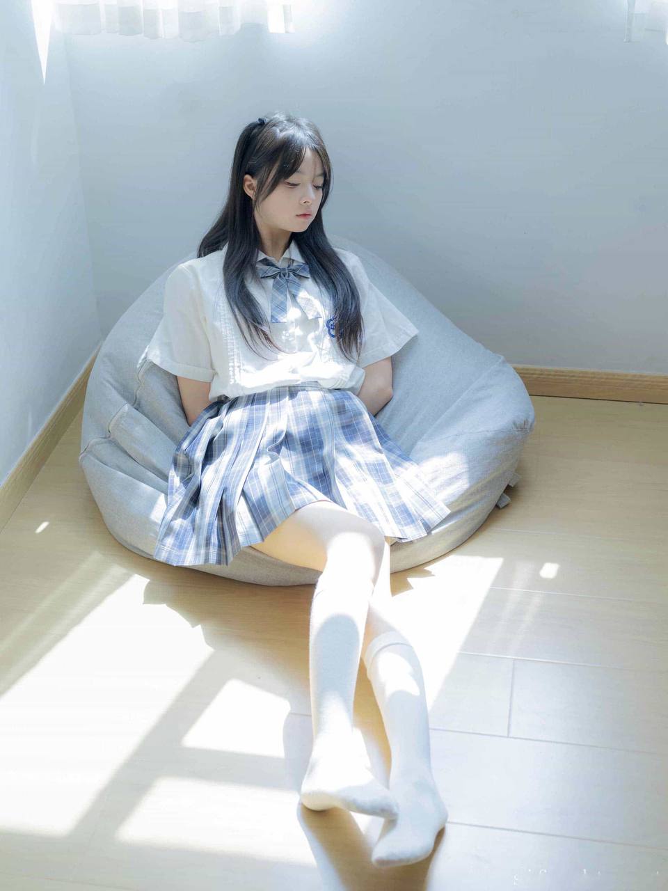 猫耳 白丝 JK 绝对领域《女仆束缚》 3