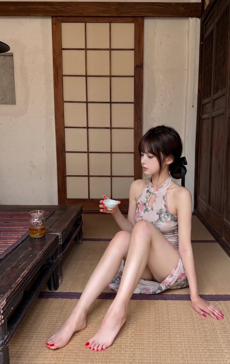帮我选一下！今天出门配红指甲，是搭透肉黑丝好看，还是光腿好看